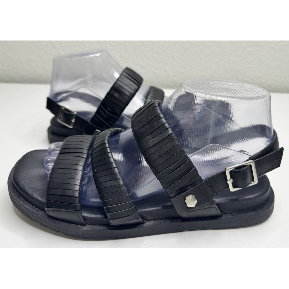 XTI Carmela‎ Women's Black Leather Sling Back Sandals Size 38